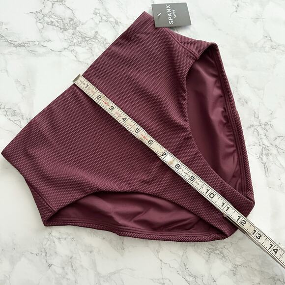 Spanx Pique Longline Flounce Swim Top & Shaping Cheeky Bikini Bottoms Size Small - Picture 9 of 15